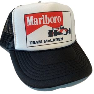 Marlboro Team McLaren 90s Retro Vintage Style Trucker Foam Hat Cap World Racing